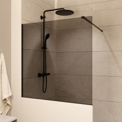 Walk-in 100x100cm paroi de douche à l'italienne + set d'installation + bras de montage (SATBWIS100KSPRC)