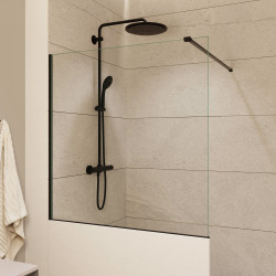 Walk-in 100x100cm paroi de douche à l'italienne + set d'installation + bras de montage (SATBWIS100PRC)