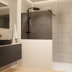 Walk-In 110x100cm paroi de douche à l'italienne + set d'installation + bras de montage (SATBWIS110KSPRC)