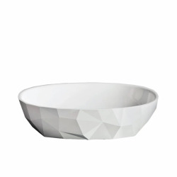 Vasque à poser Meda 56x37x14 sans trop-plein, Blanc (SATME5637)