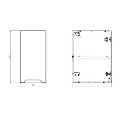 Armoire de salle de bain murale 30x60x45 cm - cachemire mat - MDF - fermeture douce - Stilla Naturel