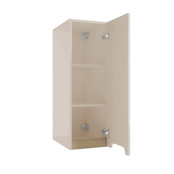 Naturel Stilla 30x90x45 cm armoire de salle de bain murale, surface MDF, cachemire mat (STILLACK03001)