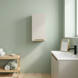 Naturel Stilla 30x60x45 cm armoire de salle de bain murale, surface MDF, cachemire mat (STILLAAK03001)