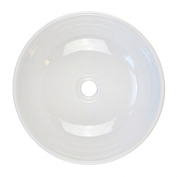 Vasque à poser ronde diamètre 39 cm - blanc brillant - sans trop-plein - SAT Infinitio