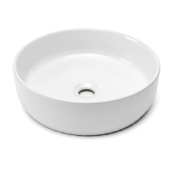 Vasque à poser ronde diamètre 39 cm - blanc brillant - sans trop-plein - SAT Infinitio