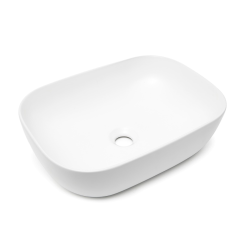 Infinitio Vasque à poser 45,5 x 32,5 x 13,5 cm, sans trop-plein, Blanc (SATINF4532M)