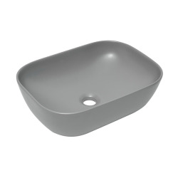 Infinitio Vasque à poser 45,5 x 32,5 x 13,5 cm, sans trop-plein, Gris (SATINF4532LGRM)