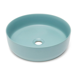 Vasque à poser Infinitio 39 x 39 x 12 cm sans trop-plein, vert mat (SATINF3939LGE)