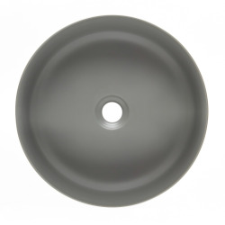 Vasque à poser Infinitio 39 x 39 x 12 cm sans trop-plein, gris mat (SATINF3939LGRM)