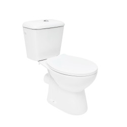 Ceramia Multi ensemble WC à poser complet sans bride en céramique, évacuation arrière, blanc (EUR660NEW)