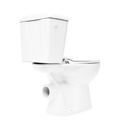 Ceramia Multi ensemble WC à poser complet sans bride en céramique, évacuation arrière, blanc (EUR660NEW)