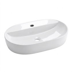 Vasque à poser Infinitio 60 x 40 x 12,5 cm sans trop-plein, blanc (SATINF6040)