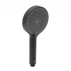 Douchette à main ronde 4 fonctions - en plastique - débit 11,28 l/min - garantie 5 ans - noir mat