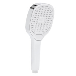 Swiss Aqua Technologies douchette à main en plastique 2 fonctions, diamètre 12,2cm, blanc/chrome (SATBSRS91)