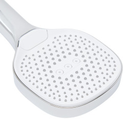 Swiss Aqua Technologies douchette à main en plastique 2 fonctions, diamètre 12,2cm, blanc/chrome (SATBSRS91)