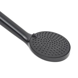 Set de douche style industriel - 3 fonctions, débit 7 l/min - tuyau flexible 70 cm, garantie 5 ans - noir mat