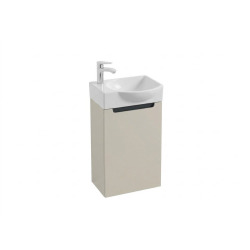 Naturel Stilla armoire de salle de bain murale 39x60x22 cm avec lavabo en céramique, cachemire mat (STILLADK04008UBL)