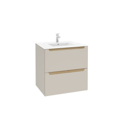 Naturel Stilla armoire de salle de bain murale 39x60x22 cm avec lavabo en céramique, cachemire mat (STILLADK04008UBL)