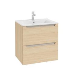Naturel Stilla armoire de salle de bain murale 39x60x22 cm avec lavabo en céramique, cachemire mat (STILLADK04008UBL)