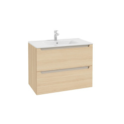 Naturel Stilla armoire de salle de bain murale 39x60x22 cm avec lavabo en céramique, cachemire mat (STILLADK04008UBL)