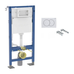 Pack Autoportant Bâti-support Duofix 112cm + Plaque de commande blanche Delta20 + fixations murales (111.154.11.1-GebX)