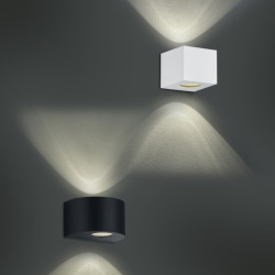 Applique murale LED extérieure 10 x 9 x 10,5 cm - blanc mat - Reality Cordoba