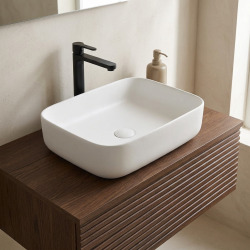 Vasque à poser Infinitio 50 x 39 x 13 cm sans trop-plein, blanc (SATINF5039M)