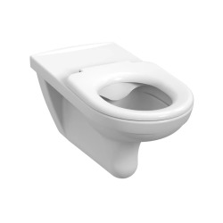 JIKA Deep WC suspendu sans bride en céramique, version rallongée PMR, sans abattant, blanc