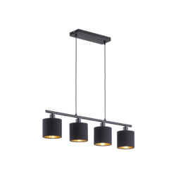 Suspension 75 x 150 x 12 cm - noir mat et doré - Reality Tommy