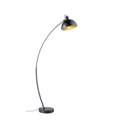 Lampadaire 25 x 155 x 75 cm - noir mat et doré - Reality Recife