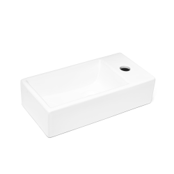 Brevis Lavabo suspendu avec trou pour robinetterie à gauche, 40,5x20,5x10,5cm (SATBRE4020SL)