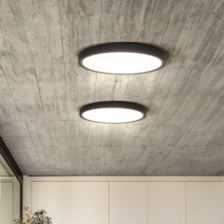 Plafonnier LED Ø 30 x 3 cm - noir - Estela - Solight (WO8018)