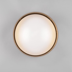 Plafonnier LED 30 x 11 x 30 cm - taupe et blanc - Locarno - Reality