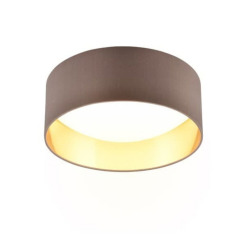 Plafonnier LED 30 x 11 x 30 cm - taupe et blanc - Locarno - Reality