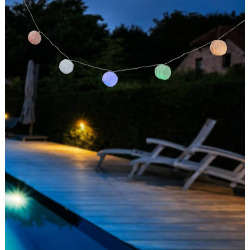 Guirlande lumineuse extérieure 2 m - noir - Solar - Eglo