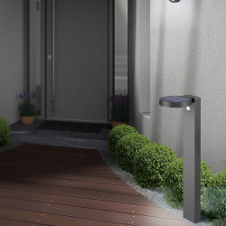 Borne LED solaire 15 x 60 x 19,5 cm - anthracite - Reality Posadas