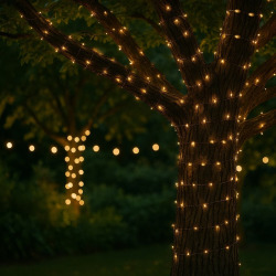 Guirlande solaire LED 22 m - noir - Solight