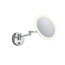 Miroir grossissant mural LED Ø 21,6 cm - chrome - View - Trio