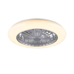 Ventilateur de plafond LED avec télécommande - titane - Stralsund - Reality
