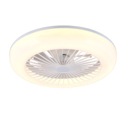Ventilateur de plafond LED Ø 45 x 14 cm - blanc - Mora - Reality