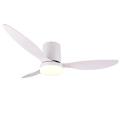 Ventilateur de plafond LED Ø 132 x 31 cm - blanc - Göteborg - Reality