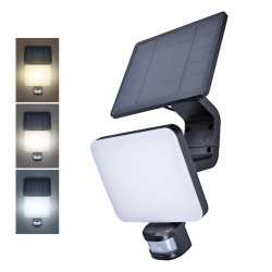 Projecteur solaire LED avec capteur - noir - Solight (WO785-1)