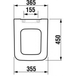  CUBITO PURE - Abattant Duraplast pour cuvette WC , 438x370x50mm, Blanc (H8934223000631)