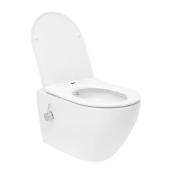 Pack bâti-support Grohe Rapid SL + WC japonais suspendu sans bride SAT avec abattant SoftClose + Plaque (GRRSTFUWR01-FR)