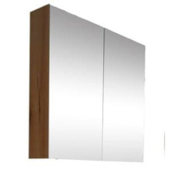 Meuble de salle de bains suspendu - SAT - B-Way - 80×75×15 cm - noyer mat - noyer