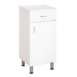 Meuble bas sur pied - Keramia - Pro - 35×79×33,3 cm - blanc brillant - Blanc