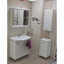 Meuble bas sur pied - Keramia - Pro - 35×79×33,3 cm - blanc brillant - Blanc