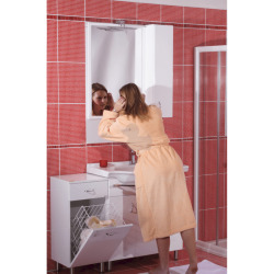 Meuble bas de salle de bains - Keramia - Pro - 35x79x33,3 cm laqué brillant - Blanc