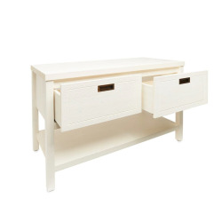 Meuble sous-vasque - Naturel - Country - 120x72,5x51 cm - Blanc