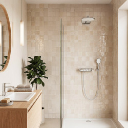 RAINSHOWER - System SmartControl 360 DUO Combi système de douche avec thermostat, montage mural/encastré (26443LS0)
